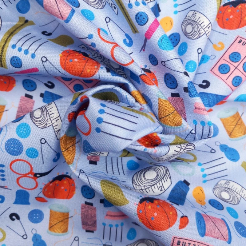 100% Cotton Fabric Nutex Purrfect Stitches Sewing Bag Haberdashery 112cm Wide 5 100% Cotton Fabric Nutex Purrfect Stitches Sewing Bag Haberdashery 112cm Wide - Image 3