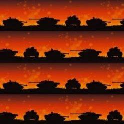 100% Cotton Fabric Nutex Remembrance Day War Machines Tanks Army World War