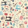 100% Cotton Fabric Nutex Sew Vintage Sewing Machines Haberdashery Scissors Pins -OHSEWCRAFTY 100 cotton fabric nutex sew vintage sewing machines haberdashery spools scissors pins