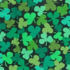 100% Cotton Fabric Nutex Shamrocks Saint Patrick Ireland