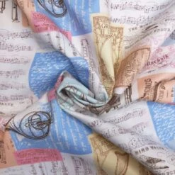 100% Cotton Fabric Nutex Symphony Montage Sheet Music Instruments 112cm Wide -OHSEWCRAFTY 100 cotton fabric nutex symphony montage sheet music instruments 112cm wide 2