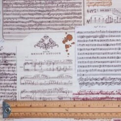 100% Cotton Fabric Nutex Symphony Sheet Music Musical Notes Piano 112cm Wide -OHSEWCRAFTY 100 cotton fabric nutex symphony sheet music musical notes piano 112cm wide 1