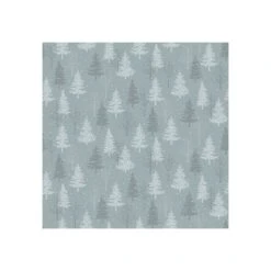 100% Cotton Fabric Nutex Trees White Christmas Forest Snow Xmas Festive