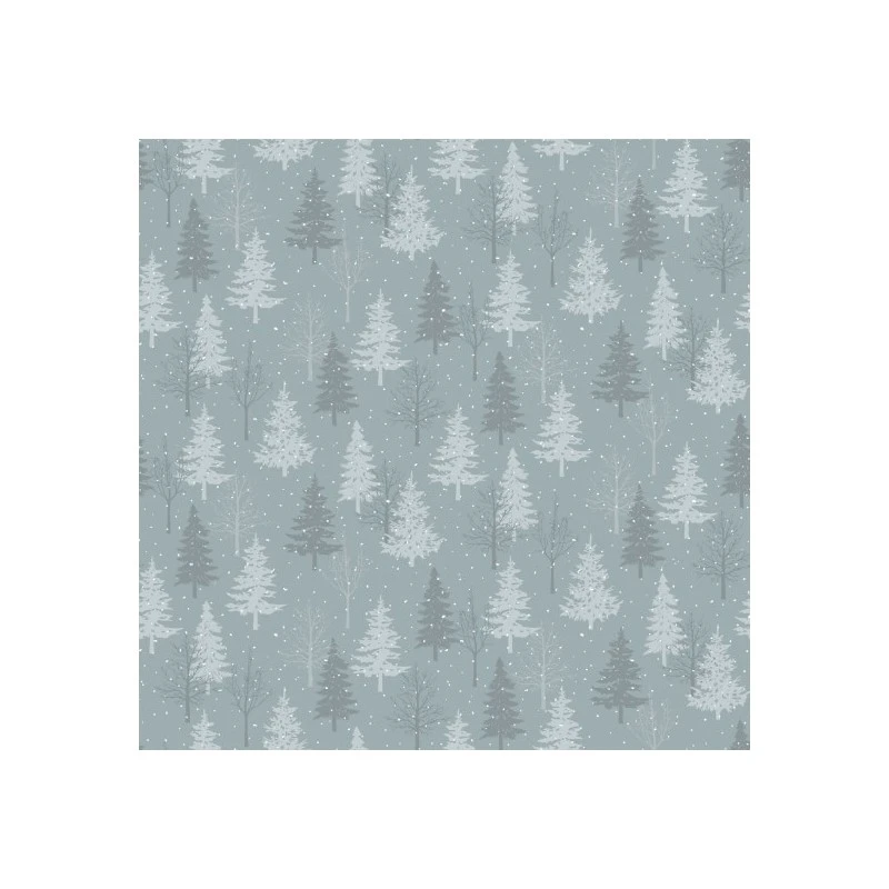100% Cotton Fabric Nutex Trees White Christmas Forest Snow Xmas Festive 3 100% Cotton Fabric Nutex Trees White Christmas Forest Snow Xmas Festive
