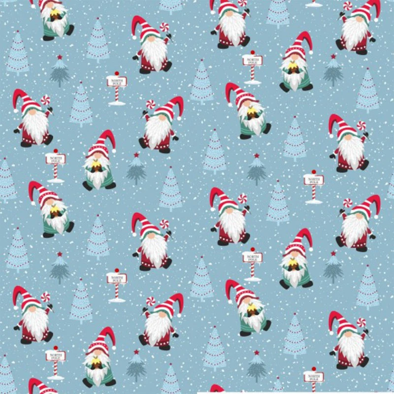 100% Cotton Fabric Nutex Winter Gonks Christmas North Pole Festive 112cm Wide 3 100% Cotton Fabric Nutex Winter Gonks Christmas North Pole Festive 112cm Wide