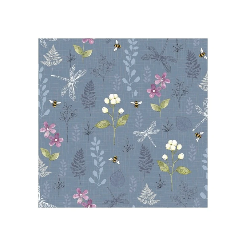 100% Cotton Fabric Nutex Woodland Dragonflies Bee Wild Flowers Floral Insect 3 100% Cotton Fabric Nutex Woodland Dragonflies Bee Wild Flowers Floral Insect