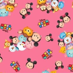 100% Cotton Fabric Springs Creative Disney Tsum Tsum Group Toss