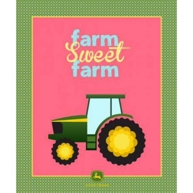 100% Cotton Fabric Springs Creative John Deere Farm Sweet Farm Tractor Panel 3 100% Cotton Fabric Springs Creative John Deere Farm Sweet Farm Tractor Panel