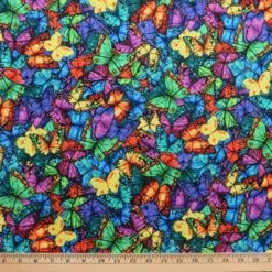 100% Cotton Fabric Timeless Treasures Bright Butterfly Butterflies Animal Insect