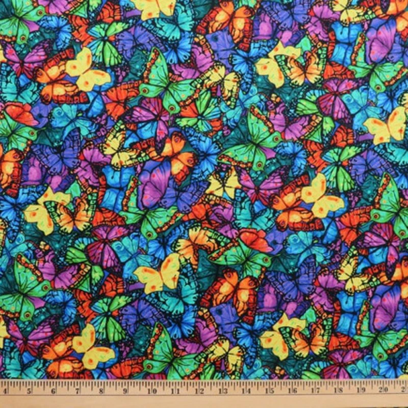 100% Cotton Fabric Timeless Treasures Bright Butterfly Butterflies Animal Insect 3 100% Cotton Fabric Timeless Treasures Bright Butterfly Butterflies Animal Insect