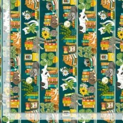 100% Cotton Fabric Timeless Treasures Cat Bookshelf Plants Books Cats 112cm Wide 5 100% Cotton Fabric Timeless Treasures Cat Bookshelf Plants Books Cats 112cm Wide -OHSEWCRAFTY 100 cotton fabric timeless treasures cat bookshelf plants books cats 112cm wide 1