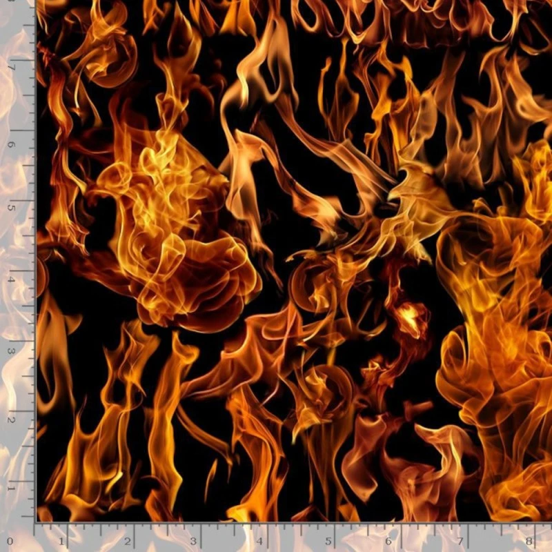 100% Cotton Fabric Timeless Treasures Flames Fire Dynamic Realistic 112cm Wide 4 100% Cotton Fabric Timeless Treasures Flames Fire Dynamic Realistic 112cm Wide - Image 2