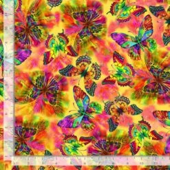 100% Cotton Fabric Timeless Treasures Flying Electric Butterflies 112cm Wide -OHSEWCRAFTY 100 cotton fabric timeless treasures flying electric butterflies 112cm wide 1