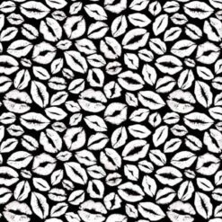 100% Cotton Fabric Timeless Treasures Glow In The Dark Kissing Lips