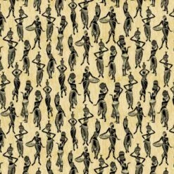 100% Cotton Fabric Timeless Treasures Kenta African Women Silhouettes