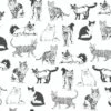 100% Cotton Fabric Timeless Treasures Realistic Sketched Cats -OHSEWCRAFTY 100 cotton fabric timeless treasures realistic sketched cats