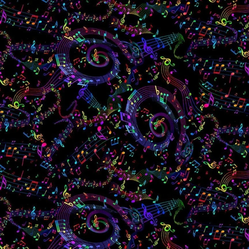 100% Cotton Fabric Timeless Treasures Twisted Spiral Music Note Song 112cm Wide 3 100% Cotton Fabric Timeless Treasures Twisted Spiral Music Note Song 112cm Wide