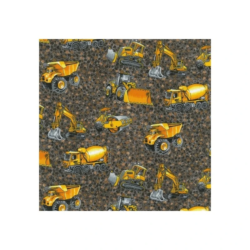 100% Cotton Patchwork Fabric Nutex Construction Trucks & Diggers Earthmovers 3 100% Cotton Patchwork Fabric Nutex Construction Trucks & Diggers Earthmovers