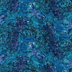 100% Cotton Patchwork Fabric Nutex Crazy Paua Shell Tribal Kiwi Psychedelic