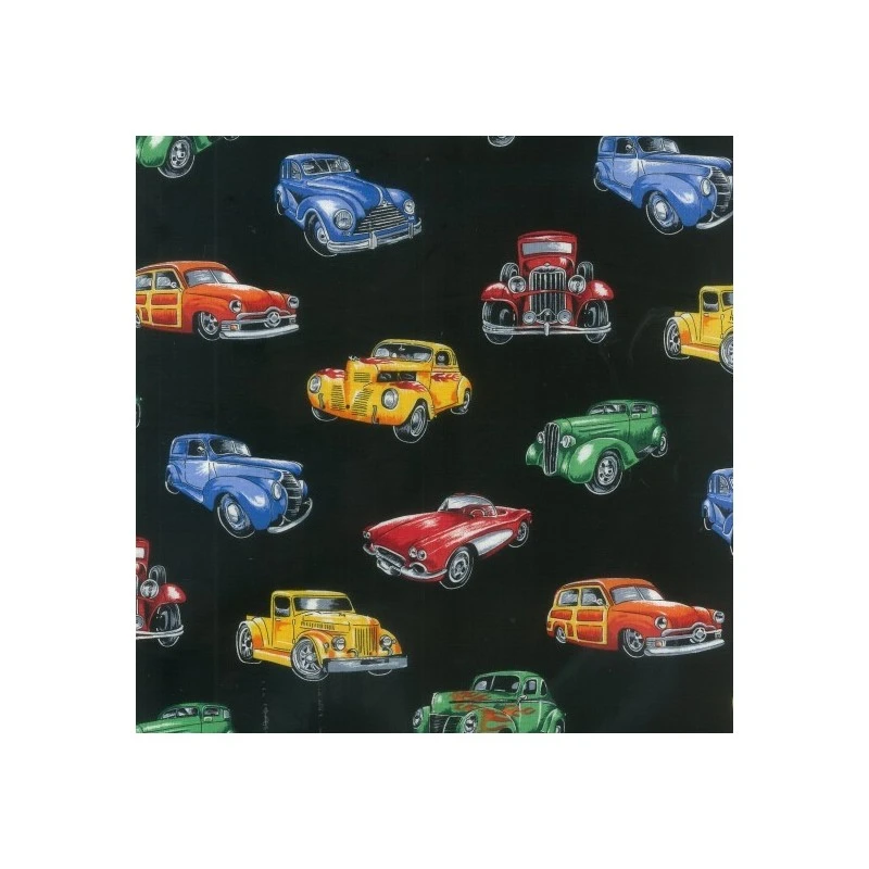 100% Cotton Patchwork Fabric Nutex Hot Rods Vintage American Cars 3 100% Cotton Patchwork Fabric Nutex Hot Rods Vintage American Cars