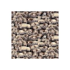 100% Cotton Patchwork Fabric Nutex Merinos Sheep Farm Life