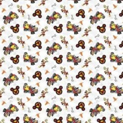 100% Cotton Patchwork Fabric Springs Creative Disney Mickey Winner's Circle