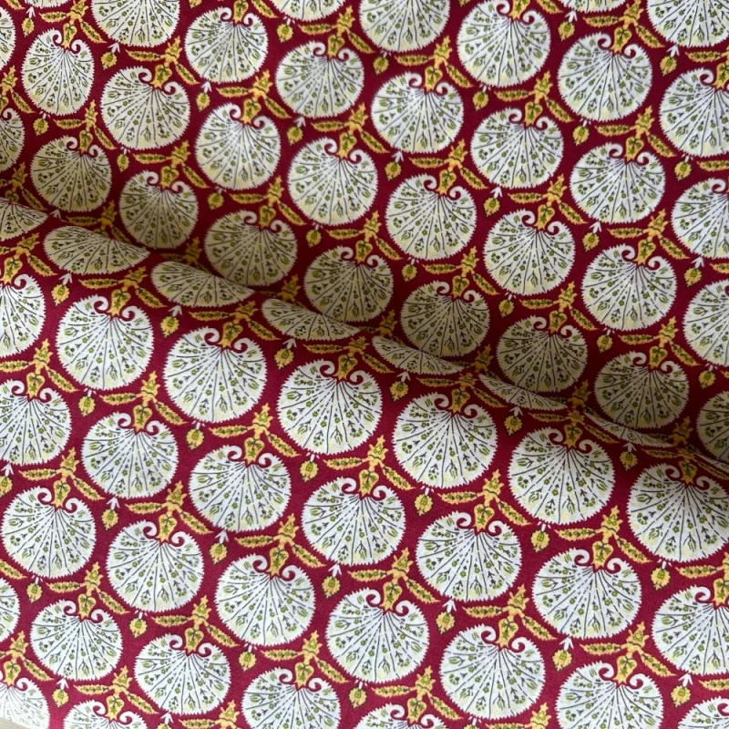 100% Cotton Pima Lawn Fabric Peter Horton Oriental Fans Silhouettes Damask 4 100% Cotton Pima Lawn Fabric Peter Horton Oriental Fans Silhouettes Damask - Image 2