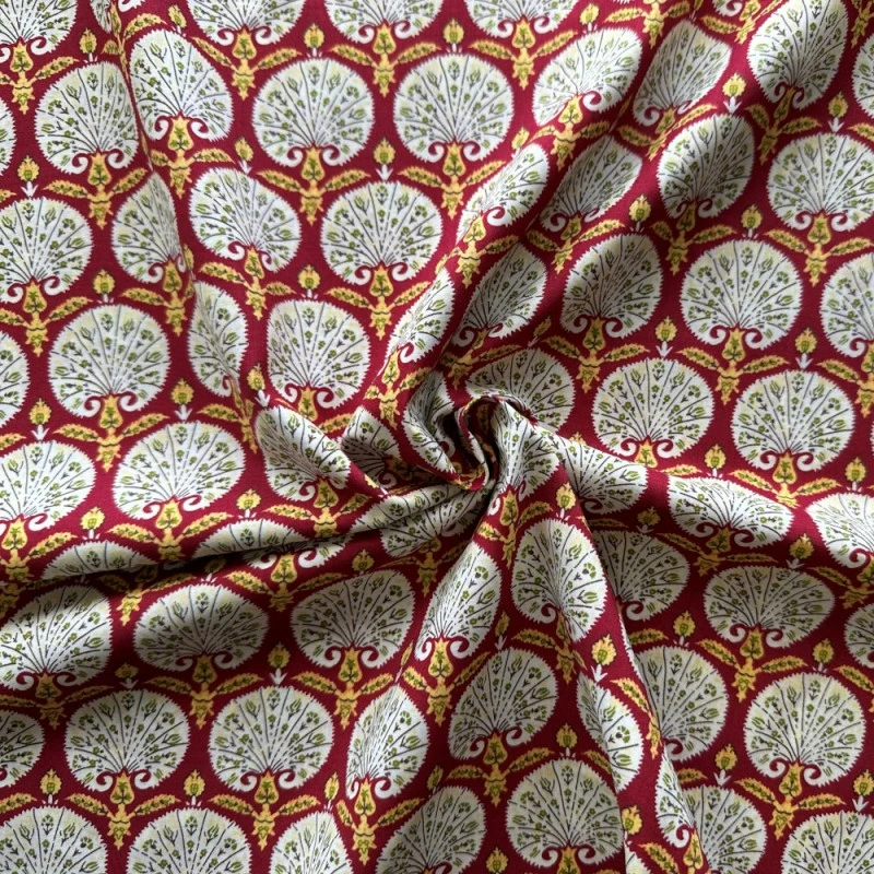 100% Cotton Pima Lawn Fabric Peter Horton Oriental Fans Silhouettes Damask 5 100% Cotton Pima Lawn Fabric Peter Horton Oriental Fans Silhouettes Damask - Image 3
