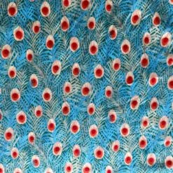 100% Cotton Pima Lawn Fabric Peter Horton Peacock Bird Feathers Damask
