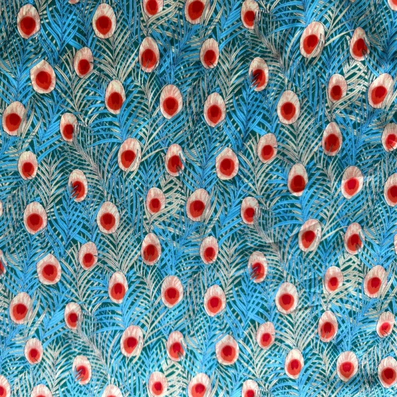 100% Cotton Pima Lawn Fabric Peter Horton Peacock Bird Feathers Damask 3 100% Cotton Pima Lawn Fabric Peter Horton Peacock Bird Feathers Damask