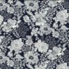 100% Cotton Poplin Fabric Rose & Hubble Flower Floral Monochrome Earls Drive -OHSEWCRAFTY 100 cotton poplin fabric rose hubble flower floral monochrome earls drive