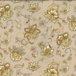 100% Cotton Poplin Fabric Rose & Hubble Flower Floral Paisley Hurstwood Close