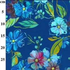 100% Digital Viscose Fabric John Louden Floral Canal View