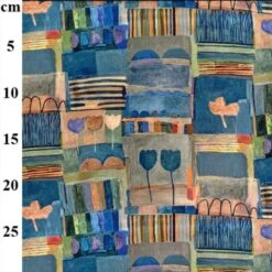 100% Digital Viscose Fabric John Louden Floral Mill Lane