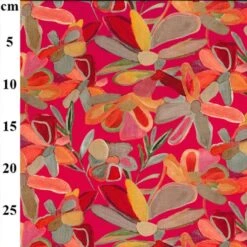 100% Digital Viscose Fabric John Louden Floral Oat Lane