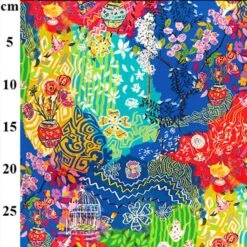 100% Digital Viscose Fabric John Louden Floral Tyers Gate