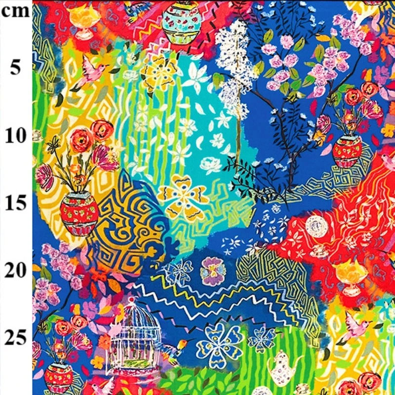 100% Digital Viscose Fabric John Louden Floral Tyers Gate 3 100% Digital Viscose Fabric John Louden Floral Tyers Gate