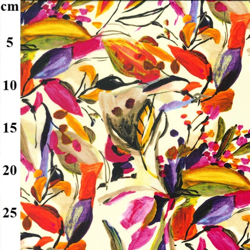 100% Digital Viscose Fabric John Louden Floral Yeate Street 3 100% Digital Viscose Fabric John Louden Floral Yeate Street