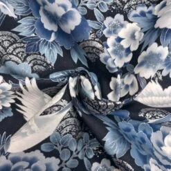 100% Japanese Cotton Fabric Nutex Kio Cranes Birds Flower Metallic 110cm Wide 7 100% Japanese Cotton Fabric Nutex Kio Cranes Birds Flower Metallic 110cm Wide -OHSEWCRAFTY 100 japanese cotton fabric nutex kio cranes birds flower metallic 110cm wide 2