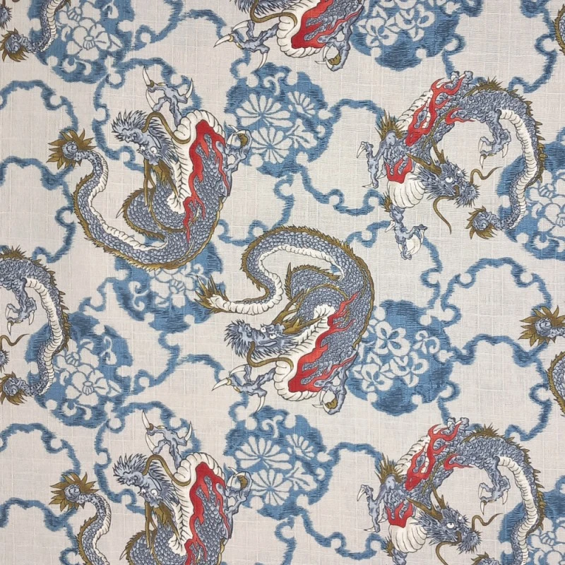 100% Japanese Cotton Fabric Nutex Touhi Dragons Fantasy Flower Floral 110cm Wide 3 100% Japanese Cotton Fabric Nutex Touhi Dragons Fantasy Flower Floral 110cm Wide