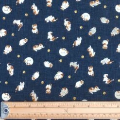 100% Japanese Cotton Fabric Nutex Yachi Cats Kittens Bells Playful 110cm Wide -OHSEWCRAFTY 100 japanese cotton fabric nutex yachi cats kittens bells playful 110cm wide 1