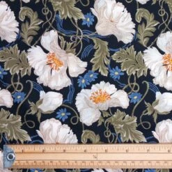 100% Japanese Cotton Lawn Fabric Nutex Gaseki Flower Floral Vines 110cm Wide -OHSEWCRAFTY 100 japanese cotton lawn fabric nutex gaseki flower floral vines 110cm wide 1