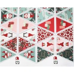 100% Premium Cotton Fabric Christmas Gonks Bunting Panel Little Johnny -OHSEWCRAFTY 100 premium cotton fabric christmas gonks bunting panel little johnny 1