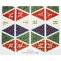 100% Premium Cotton Fabric Merry Christmas Bunting Panel Little Johnny -OHSEWCRAFTY 100 premium cotton fabric merry christmas bunting panel little johnny 2