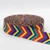 38mm Shiny Printed Webbing Polyester Craft Ribbon Rainbow Chevron 2 38mm Shiny Printed Webbing Polyester Craft Ribbon Rainbow Chevron -OHSEWCRAFTY 38mm shiny printed webbing polyester craft ribbon rainbow chevron