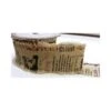 50mm Bertie's Bows Newspaper Style Printed Burlap Hessian Craft Ribbon -OHSEWCRAFTY 50mm bertie s bows newspaper style printed burlap hessian craft ribbon