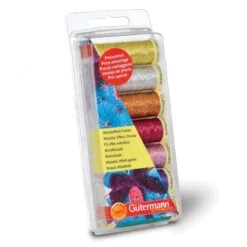 7 X 50m Gutermann Metallic Effect Sewing Thread Pack Box