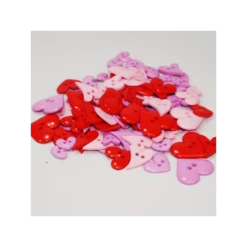 75g Red Pink Lilac Heart Buttons Assorted Sizes Craft Scarpbook Trimits