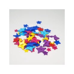75g Star Buttons Assorted Colours Craft Scarpbook Trimits