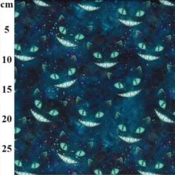 Alpine Fleece Fabric 4 Way Stretch Cheshire Cat Alice In Wonderland 150cm Wide